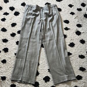 Armani Collezioni sz 8 Light Gray Dress Pants w/ unique buckle on sides of pants